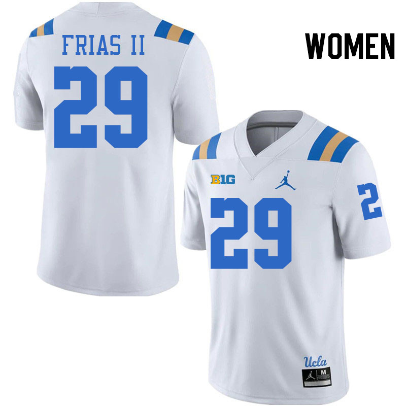 Women #29 Anthony Frias II UCLA Bruins College Football Jerseys Stitched-White